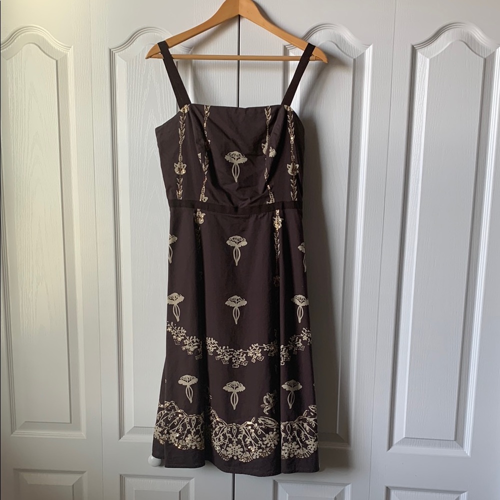 Ann Taylor Loft Brown Midi Dress